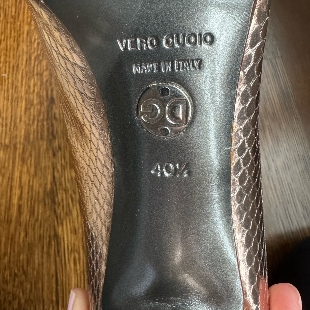 Dolce & Gabbana Metallic Python Embossed Leather … - image 6